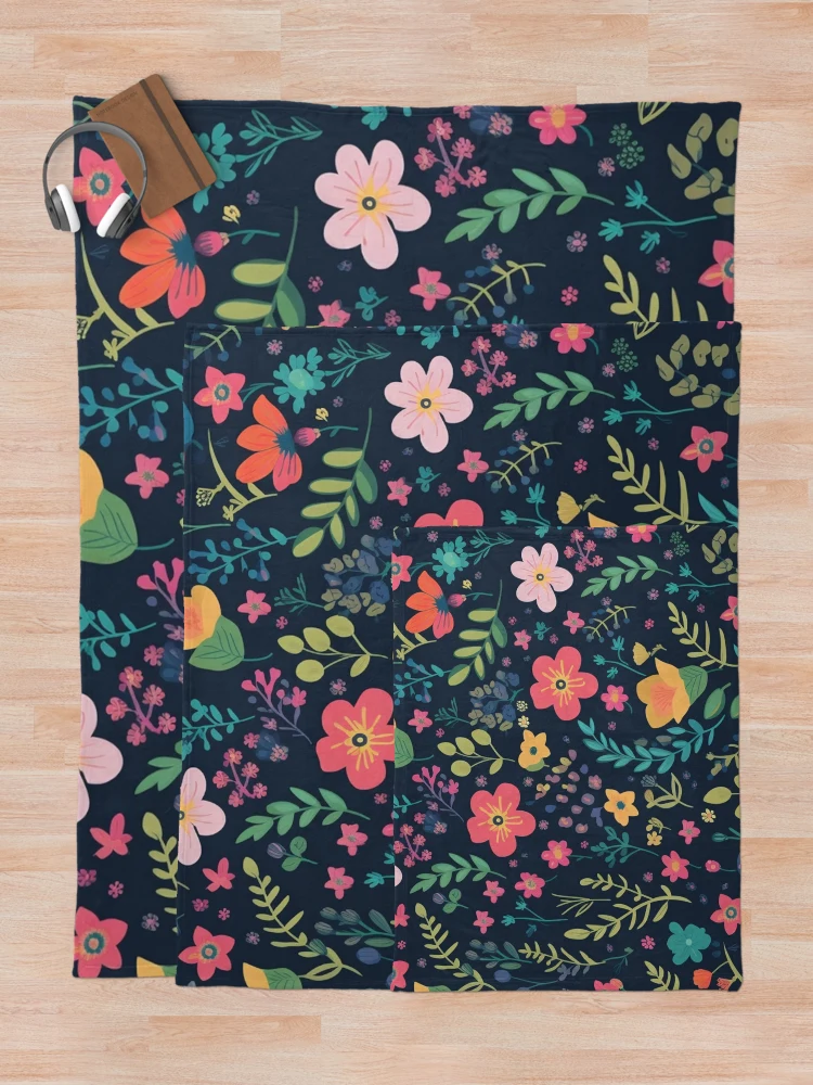 Thumbnail 5 of 6, Throw Blanket, Colorful Roses designed and sold by InfinityPattern.