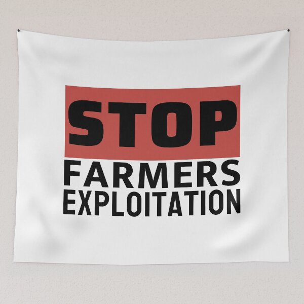 Item preview, Stop Farmers Exploitation - Farmers Protest  designed and sold by ViewerEqualsPhoton.