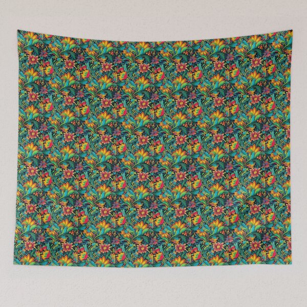 Item preview, Colorful boho nature scene art pattern designed and sold by Earth Nature Creations.