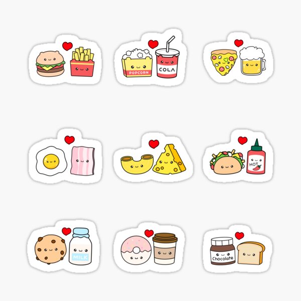 Item preview, Couple Food Sticker Pack  designed and sold by TheHitShop1.