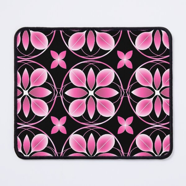 Item preview, Pink and Black flower shape Abstract Pattern  designed and sold by palaco210.