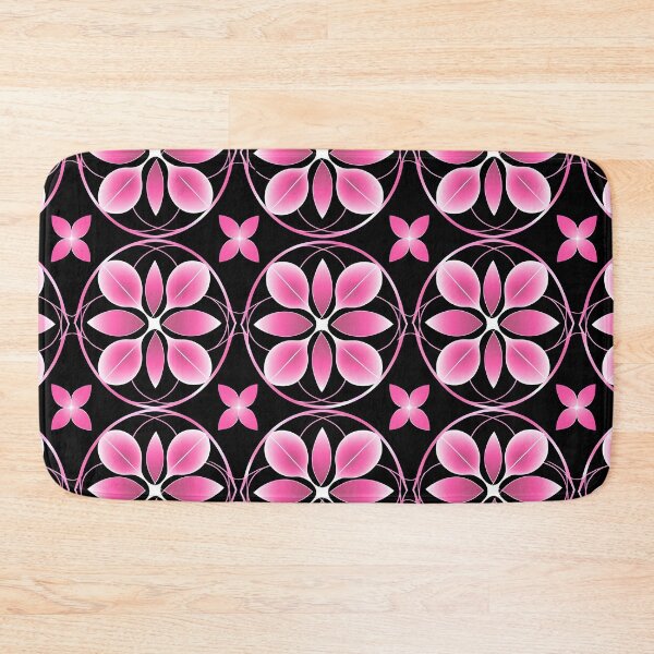 Item preview, Pink and Black flower shape Abstract Pattern  designed and sold by palaco210.