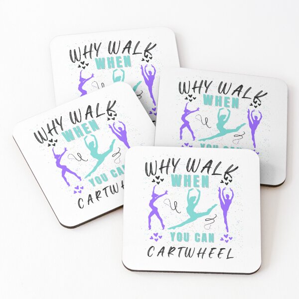 Item preview, Why Walk When You Can Cartwheel Cute Gymnastics Dance Girls  designed and sold by POPLIN ⭐ ⭐ ⭐ ⭐ ⭐.