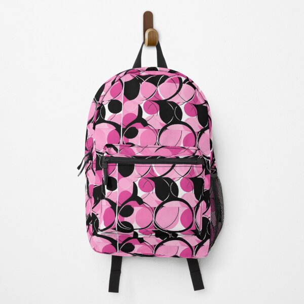 Item preview, Pink and Black Lines Swirls Abstract Pattern  designed and sold by palaco210.