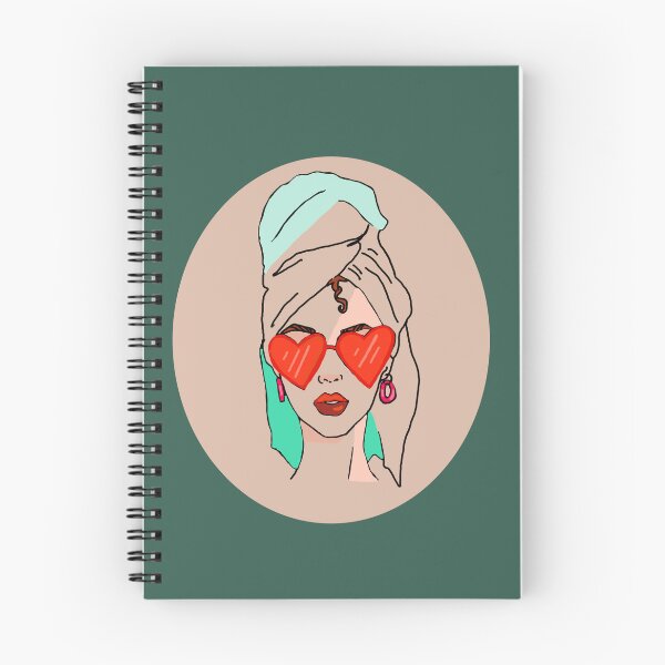 Item preview, Woman With Red Heart Glasses, Lipstick, and Towel designed and sold by royaldesigns28.