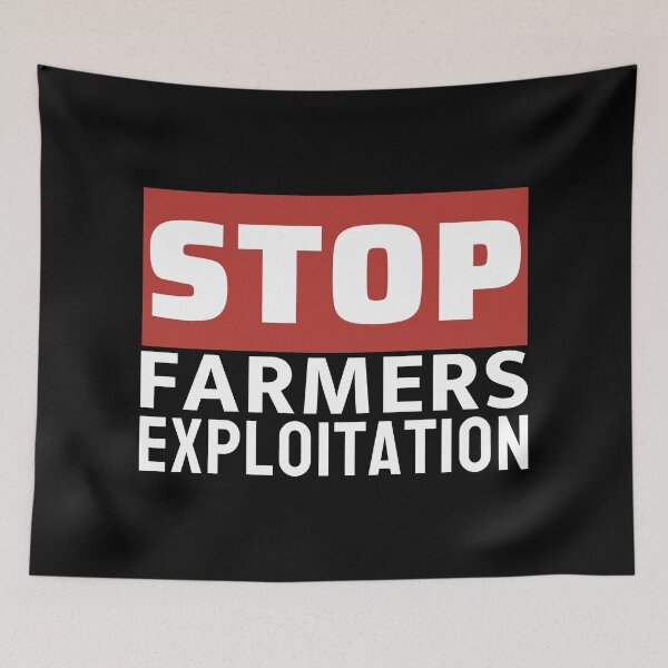 Item preview, Stop Farmers Exploitation - Farmers Protest  designed and sold by ViewerEqualsPhoton.
