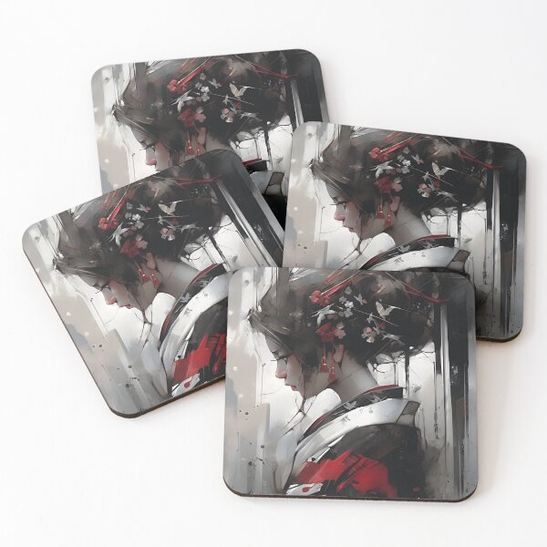 Item preview, Lonely Japanese Geisha Art Print designed and sold by ScarletClover.