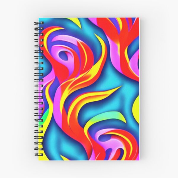 Item preview, Abstract Colorful Neon Floral on Blue designed and sold by calibrit.