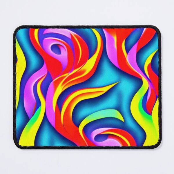 Item preview, Abstract Colorful Neon Floral on Blue designed and sold by calibrit.