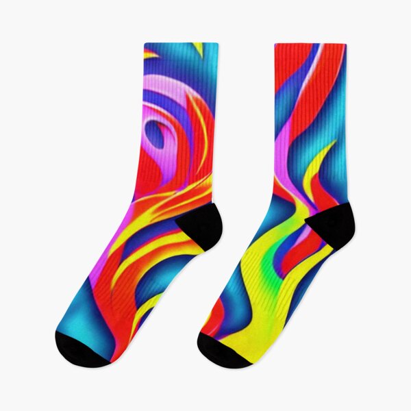 Item preview, Abstract Colorful Neon Floral on Blue designed and sold by calibrit.