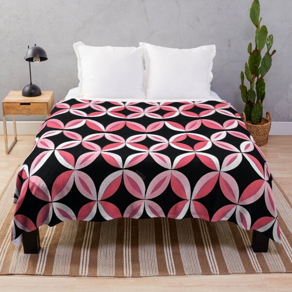 Item preview, Pink and Black Shapes Abstract Pattern  designed and sold by palaco210.