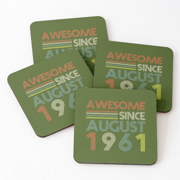 Item preview, 61 Years Old Awesome Since August 1961 61th Birthday 	 DM48331	 designed and sold by xqfepeoszyz23.