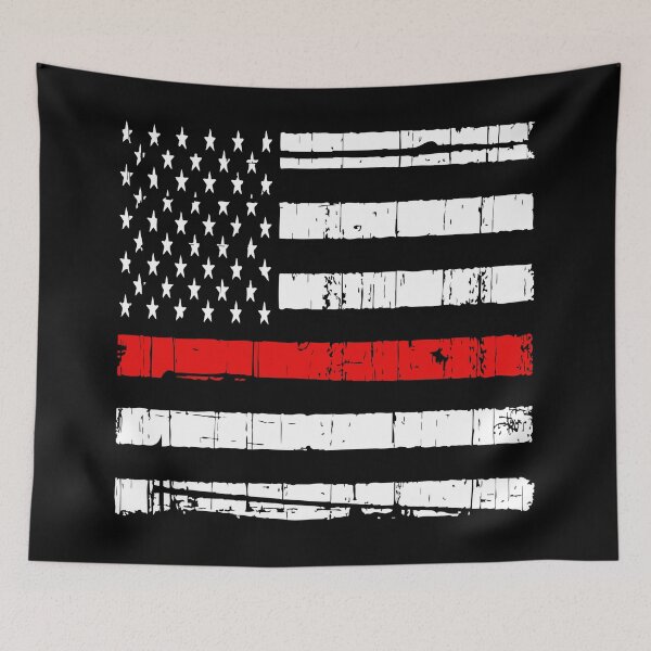 Item preview, Thin Red Line American Flag designed and sold by MyKinsDoodles.