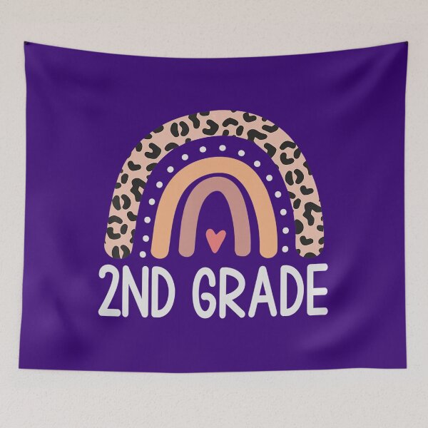 Item preview, 2Nd Grade Leopard Rainbow Back To School Teacher 	  DM53105	 designed and sold by xoxwouao66.