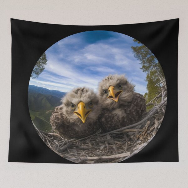 Item preview, Nature's Marvels: Snapshot Aesthetic of Little Bald Eagle Chicks in National Park Splendor designed and sold by luvablelifeform.