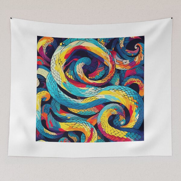 Item preview, Colorful snake abstract  designed and sold by JohnPsyche.