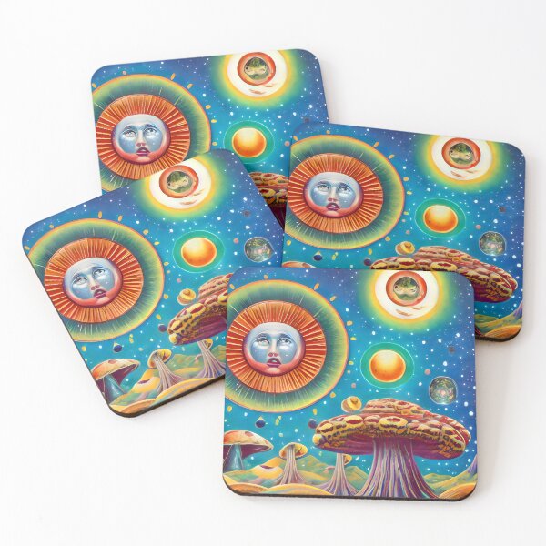 Item preview, Mushroom Planet - Retro designed and sold by AwesomePsychArt.