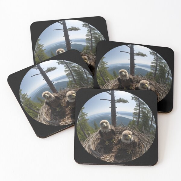 Item preview, Nature's Marvels: Snapshot Aesthetic of Little Bald Eagle Chicks in National Park Splendor designed and sold by luvablelifeform.