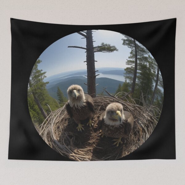 Item preview, Nature's Marvels: Snapshot Aesthetic of Little Bald Eagle Chicks in National Park Splendor designed and sold by luvablelifeform.