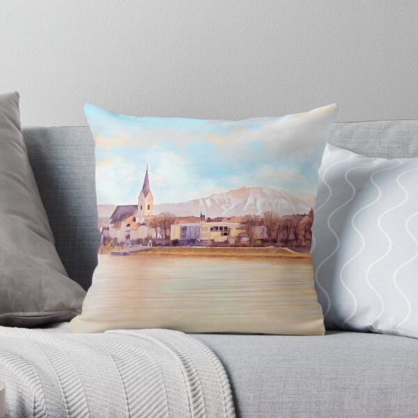 Ybbs an der Donau mit Oetscher Throw Pillow