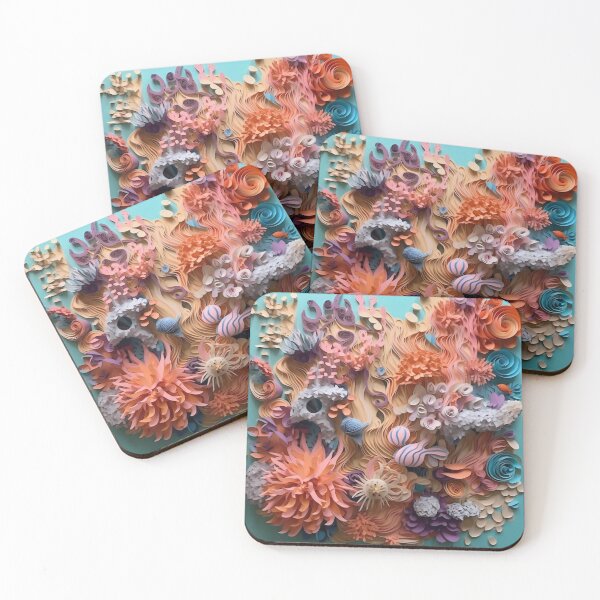 Item preview, Summer vibes series Ocean Coral Reef Paper craft designed and sold by BopBopShop.