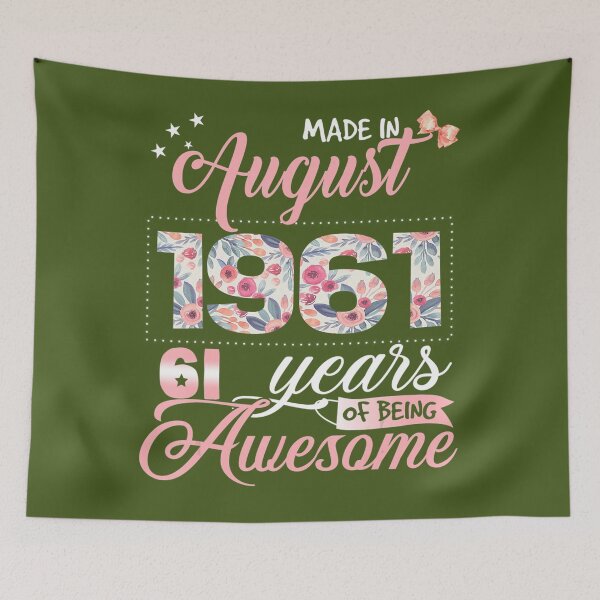 Item preview, 61st Birthday Floral 	 for 	s Born in August 1961 	 	 designed and sold by xqfepeoszyz23.
