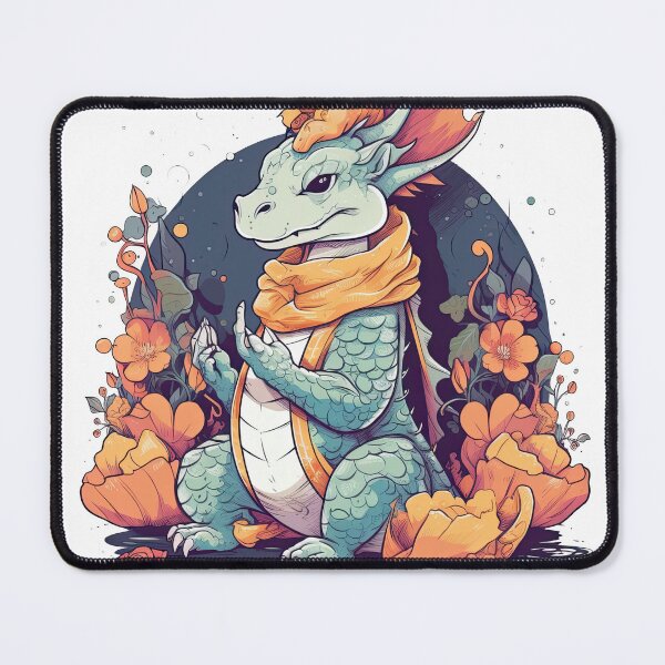 Item preview, Dragon's Tranquil Zen Flower Meditation Cushion for Yoga Practice & Inner Peace designed and sold by DooodleGod.
