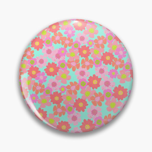 Item preview, Warm Flower Power on Aqua designed and sold by springstdesign.
