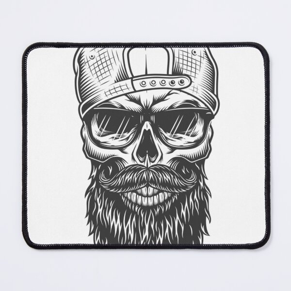 Item preview, Hipster Bearded Skull Backwards Hat designed and sold by FlatDonald.