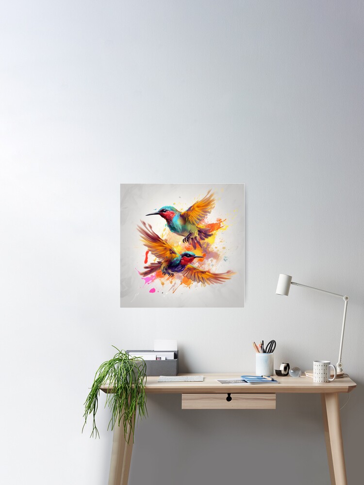 Flying Colorful Birds Poster for Sale by WarmBreeze1