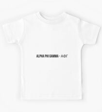 alpha phi gamma Kids Tee