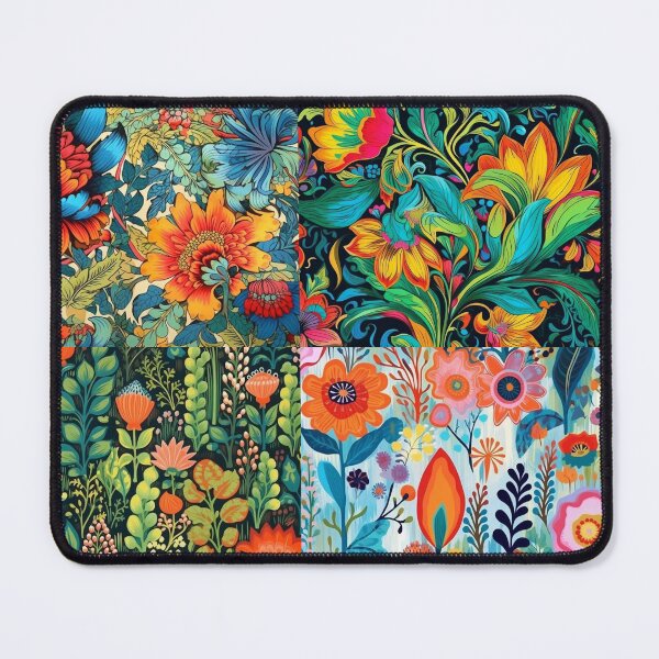 Item preview, Colorful boho nature scene art pattern designed and sold by Earth Nature Creations.