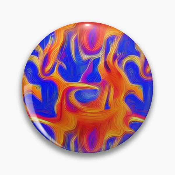 Item preview, Abstract Orange Flames on Blue designed and sold by calibrit.