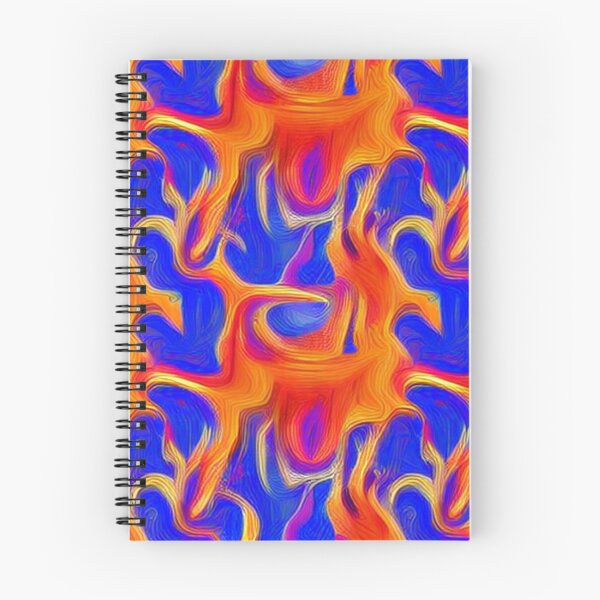 Item preview, Abstract Orange Flames on Blue designed and sold by calibrit.