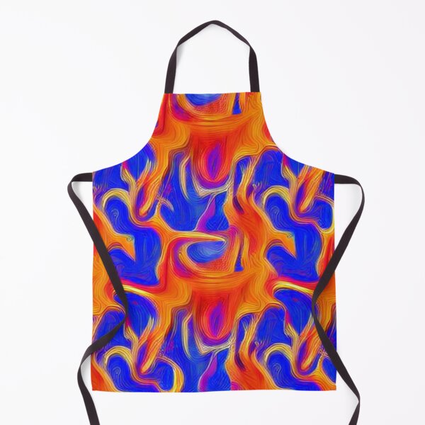 Item preview, Abstract Orange Flames on Blue designed and sold by calibrit.