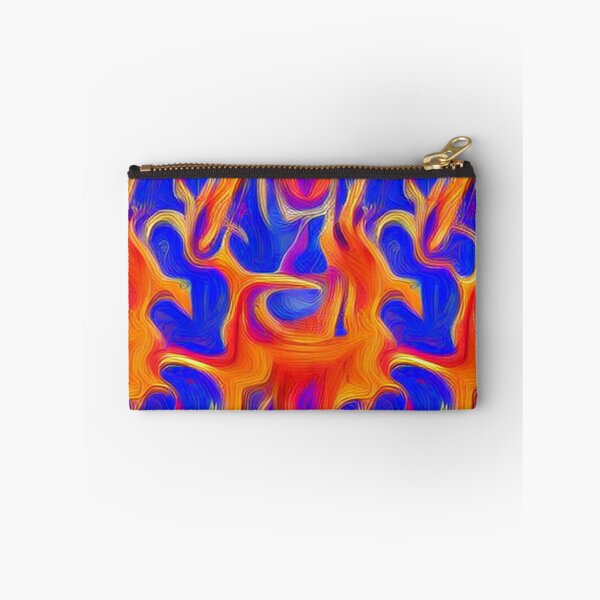 Item preview, Abstract Orange Flames on Blue designed and sold by calibrit.