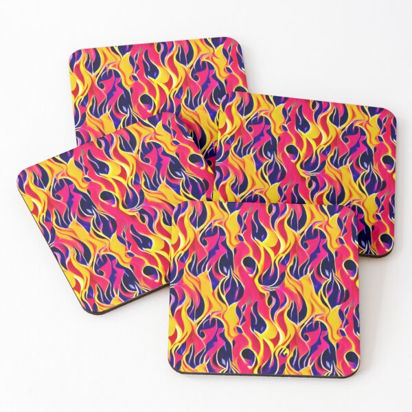 Item preview, Abstract Flames on Blue designed and sold by calibrit.