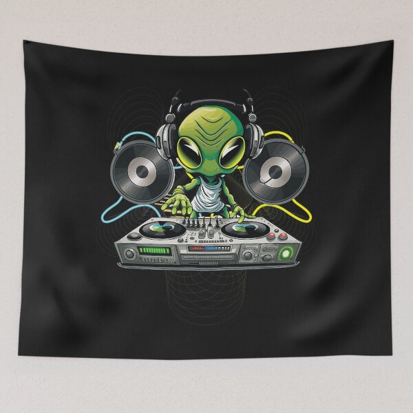 Artikelvorschau, Techno-Musikliebhaber Trance Raver Headbanger EDM Alien entworfen und verkauft von BashirianEmilie.