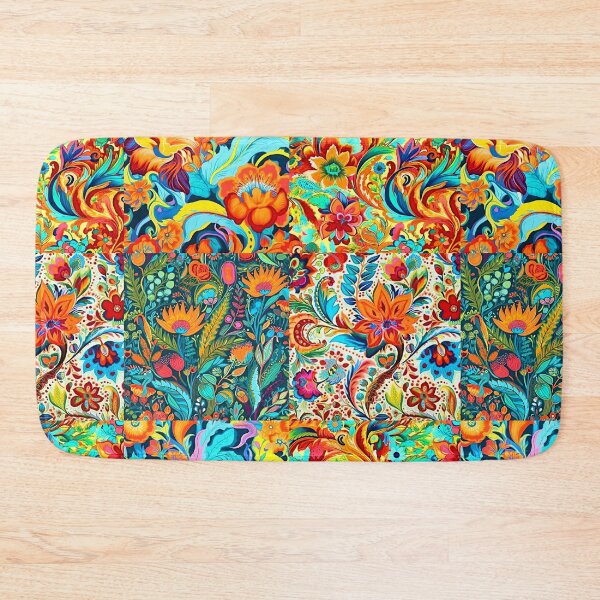 Item preview, Colorful and vibrant boho nature scene art pattern designed and sold by Earth Nature Creations.