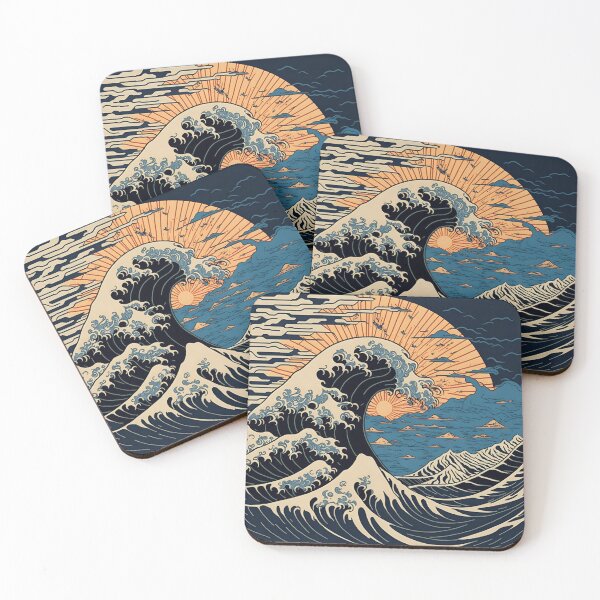 Item preview, Ukiyo-e Waves daybreak sun designed and sold by jp22yoshi.