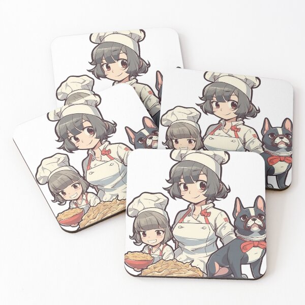 Item preview, Cute Anime Chef with a Proud Frenchie designed and sold by PCGDrawing.