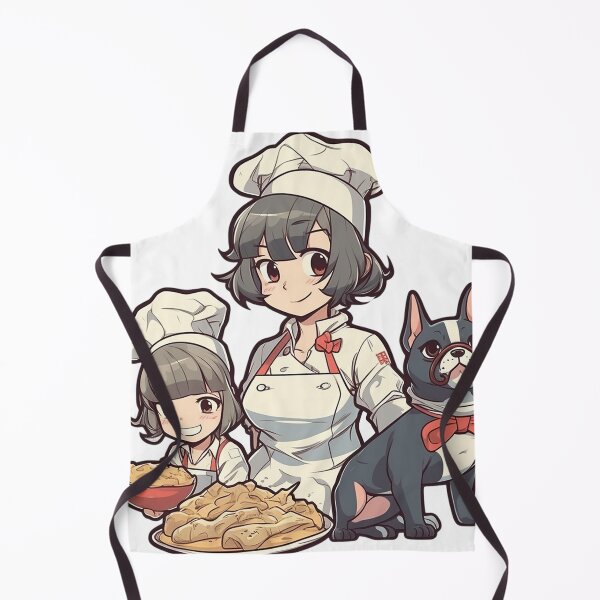 Item preview, Cute Anime Chef with a Proud Frenchie designed and sold by PCGDrawing.