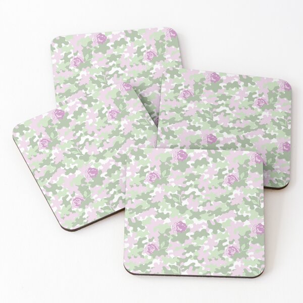 Item preview, Girly military camouflage with flowers designed and sold by yaninakantor.