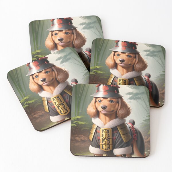 Item preview, A cute samurai dachshund designed and sold by akwl-design.