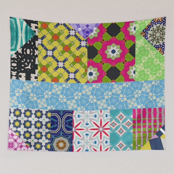 Item preview, Patchwork Digital Design, Digital Crazy Quilt, Doodle, Drawing, Colored Page, Meditative designed and sold by Keppy Boone.