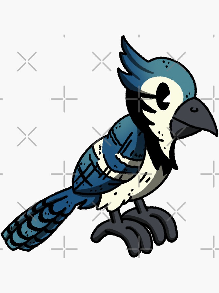 Black and White Blue Jay Sticker for Sale by Pencil-Art