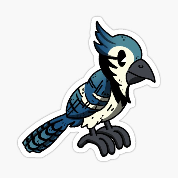 Blue Jay Cartoon Sticker for Sale by nina-aagaard