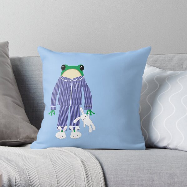 Frog in pajamas Throw Pillow