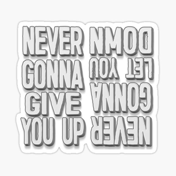 Rick Astley Never Gonna Give You Up Sticker for Sale by lukew30