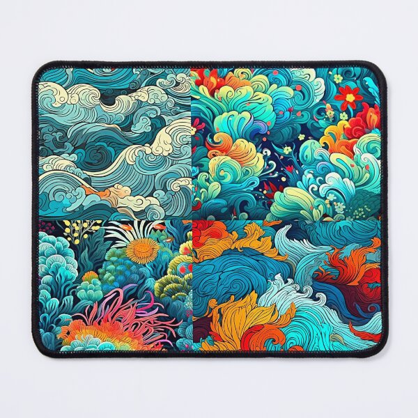 Item preview, Colorful and vibrant boho nature scene art pattern designed and sold by Earth Nature Creations.